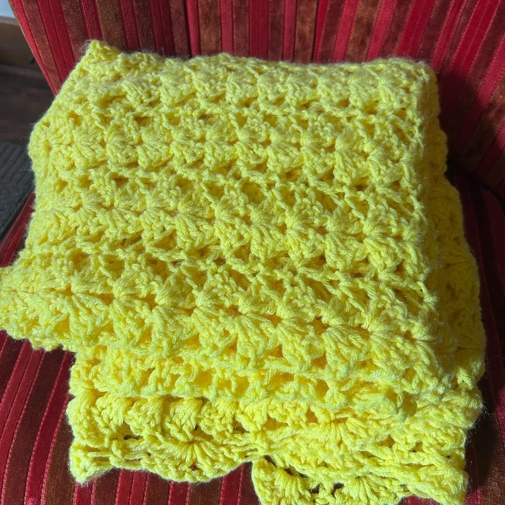 Lot of Four Crocheted Blankets